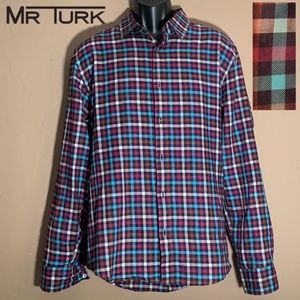 Mr Turk by Trina Turk Plaid Long Sleeve Shirt Large Gently worn 100% cotton